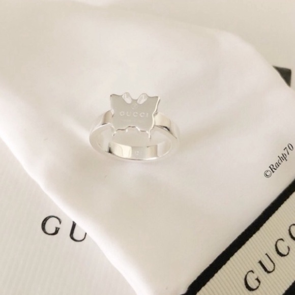 Gucci Jewelry - New Authentic GUCCI Butterfly Sterling Ring Size 8